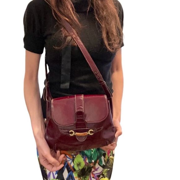 Gucci magenta pants leather vintage bag - Picture 14 of 16